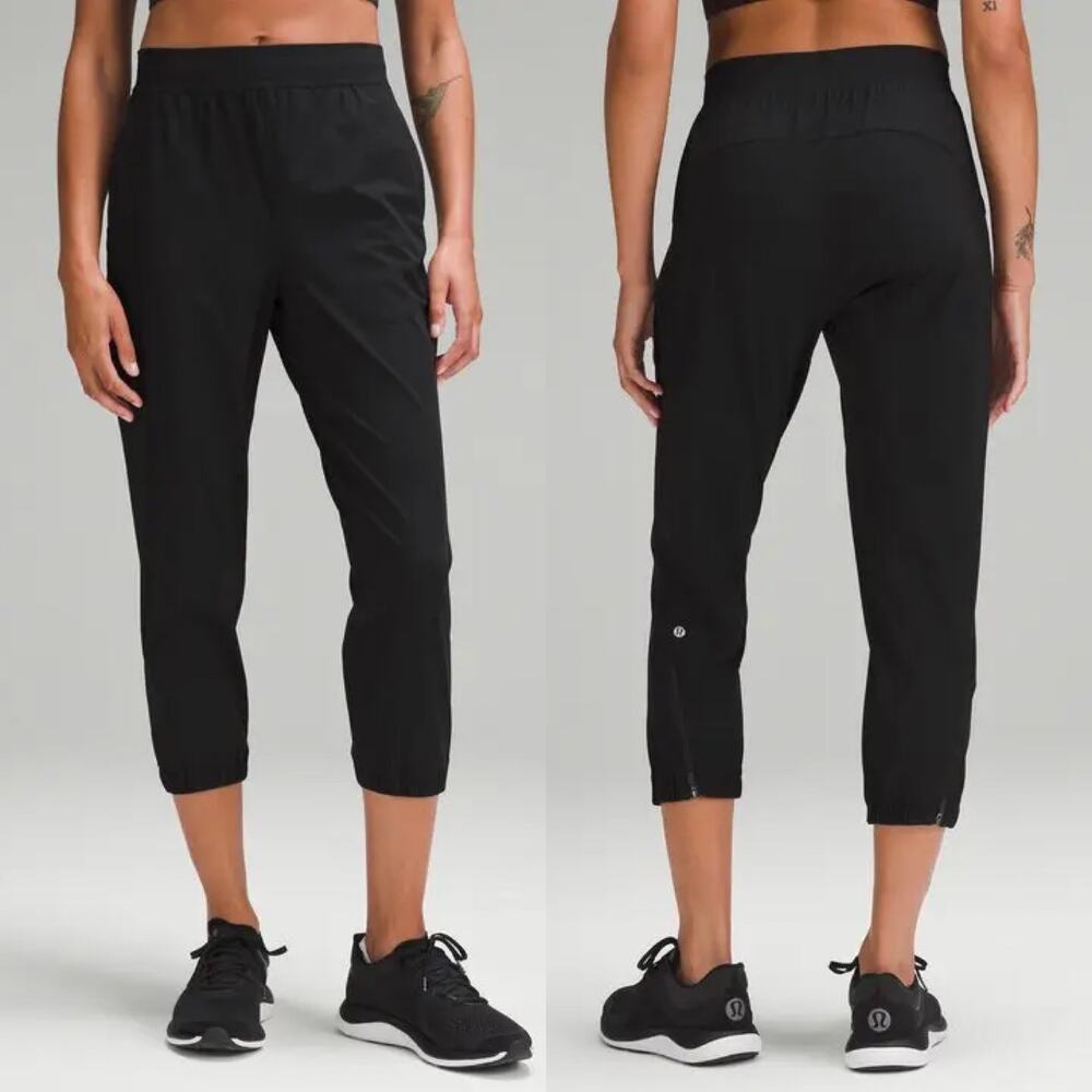 Lululemon Women's Adapted State Jogger High Rise Training Pant Black Ankle Zip 6